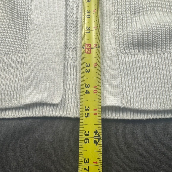 Express White Knit Open Front Cardigan Sweater With Diamond Lace Detail XL‎ - Picture 6 of 8